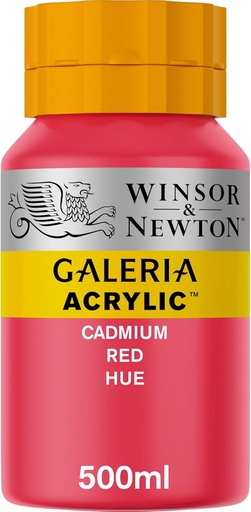 [2150095] WINSOR & NEWTON GALERIA ACRYLIC COLOUR 500ML BOTTLE CADMIUM RED HUE 2150095