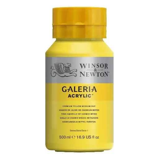 [2150120] WINSOR & NEWTON GALERIA ACRYLIC COLOUR 500ML BTL CADMIUM YELLOW MED HUE