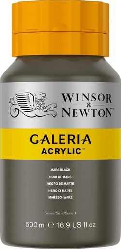 [2150386] WINSOR & NEWTON GALERIA ACRYLIC COLOUR 500ML BOTTLE MARS BLACK 2150386