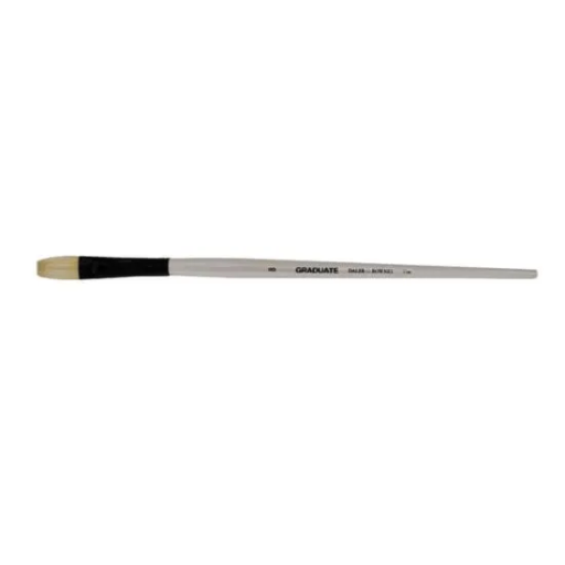 DALER ROWNEY GRADUATE LONG HANDLE BRISTLE FLAT SIZE 8