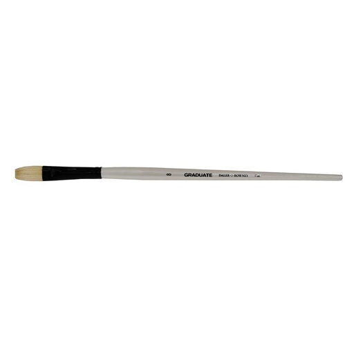 DALER ROWNEY GRADUATE LONG HANDLE BRISTLE FLAT SIZE 8