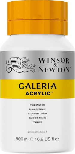 [2150644] WINSOR & NEWTON GALERIA ACRYLIC COLOUR 500ML BTL TITANIUM WHITE