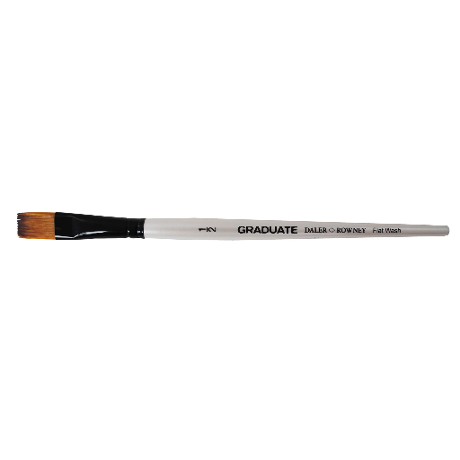 DALER ROWNEY GRADUATE SHORT HANDLE SYNTHETIC FLAT WOSH SIZE 1/2 INCH