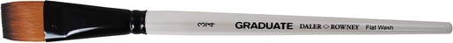 DALER ROWNEY GRADUATE SHORT HANDLE SYNTHETIC FLAT WASH SIZE 3/4 INCH