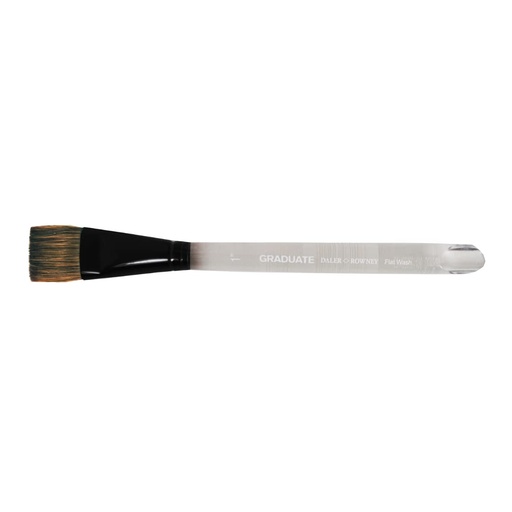 DALER ROWNEY GRADUATE SHORT HANDLE PONY/SYNTHETIC FLAT WASH SIZE 1INCH