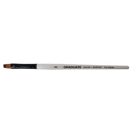 DALER ROWNEY GRADUATE SHORT HANDLE SYNTHETIC FLAT SHADER SIZE 8