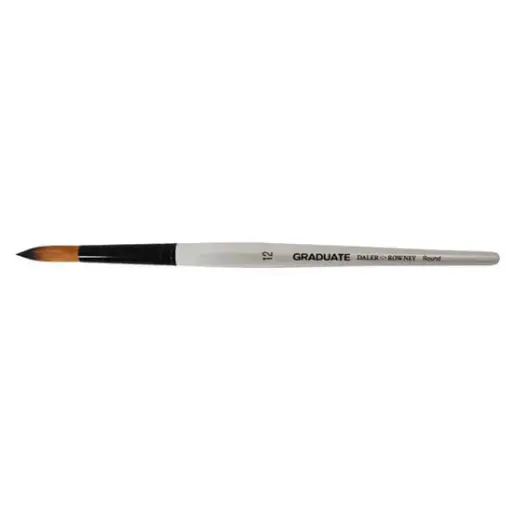 DALER ROWNEY GRADUATE SHORT HANDLE SYNTHETIC ROUND SIZE 12