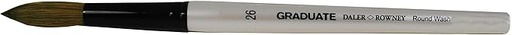 DALER ROWNEY GRADUATE SHORT HANDLE PONY/SYNTHETIC ROUND WASH SIZE 26