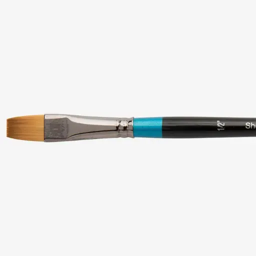DALER ROWNEY AQUAFINE SHORT HANDLE SHORT FLAT AF55 SIZE 1/2IN