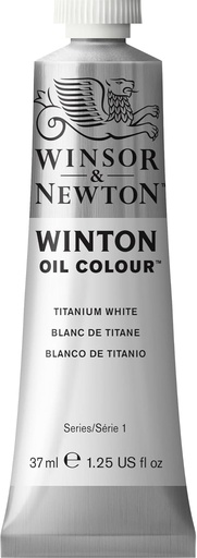 WINSOR & NEWTON WINTON OIL COLOUR 37ML TUBE TITANIUM WHITE