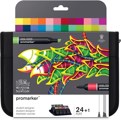 WINSOR & NEWTON PROMARKER 24 IN WALLET STUDENT SET
