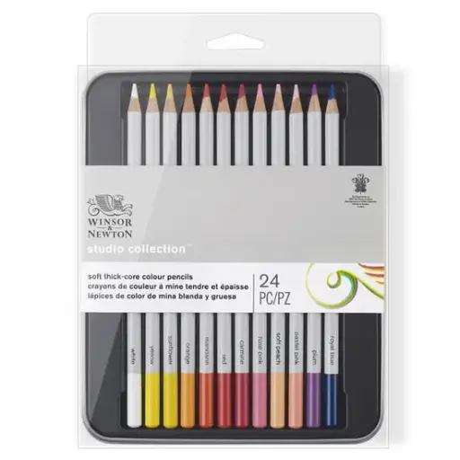 WINSOR & NEWTON PRECISION PENCIL COLOURED X24 TIN SET