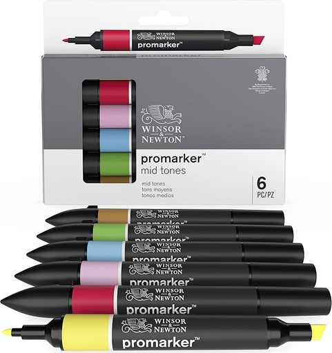 WINSOR & NEWTON PROMARKER 6 MID TONES