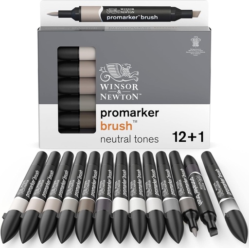 [0290144] WINSOR & NEWTON PROMARKER BRUSH 12+1 BLENDER NEUTRAL TONES 0290144