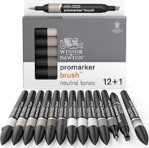 [0290144] WINSOR & NEWTON PROMARKER BRUSH 12+1 BLENDER NEUTRAL TONES 0290144