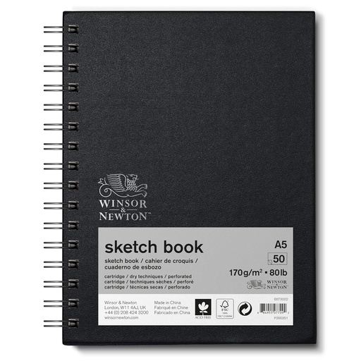 [6673002] WINSOR & NEWTON SKETCH BOOKW 170 A5P 50S