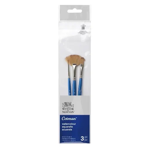 WINSOR & NEWTON COTMAN BRUSH SHORT HANDLE PACK OF 3 V.3 FSC 100%