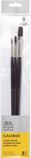 WINSOR & NEWTON GALERIA BRUSH LONG HANDLE PACK OF 3 V.1