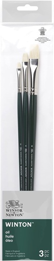 WINSOR & NEWTON WINTON BRUSH LONG HANDLE PACK OF 3 V.1 