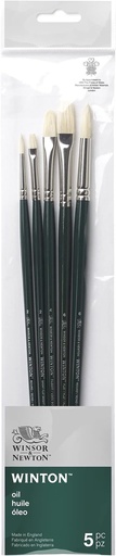 WINSOR & NEWTON WINTON BRUSH LONG HANDLE PACK OF 5 V.1 FSC 100%