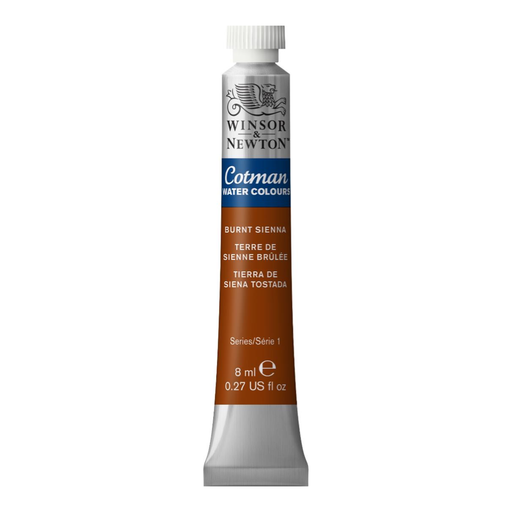 WINSOR & NEWTON COTMAN WATERCOLOUR 8ML TBE BURNT SIENNA ROW