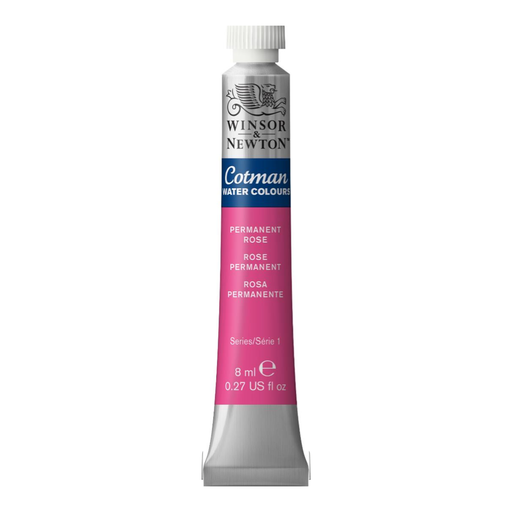 WINSOR & NEWTON COTMAN WATERCOLOUR 8ML TBE PERMANENT ROSE ROW