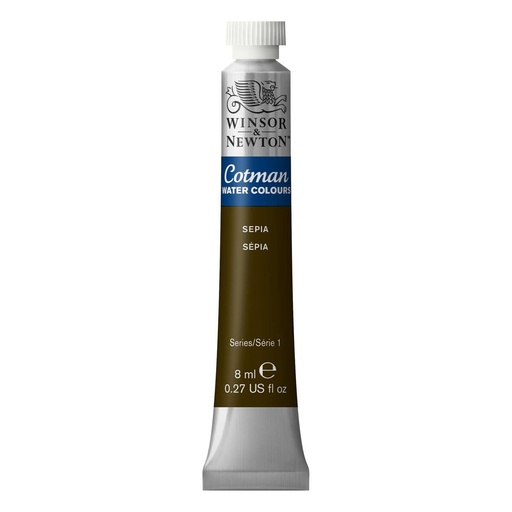 WINSOR & NEWTON COTMAN WATERCOLOUR 8ML TBE SEPIA ROW